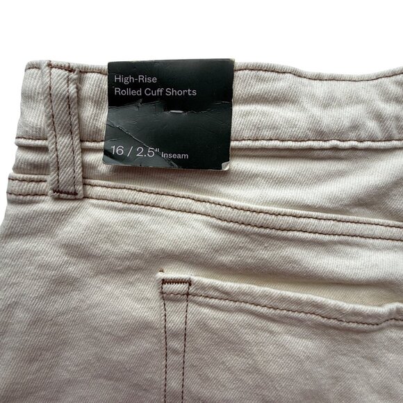 Wild Fable High-Rise Rolled Cuff Shorts Size 16 Summer Casual NWT - Picture 3 of 6